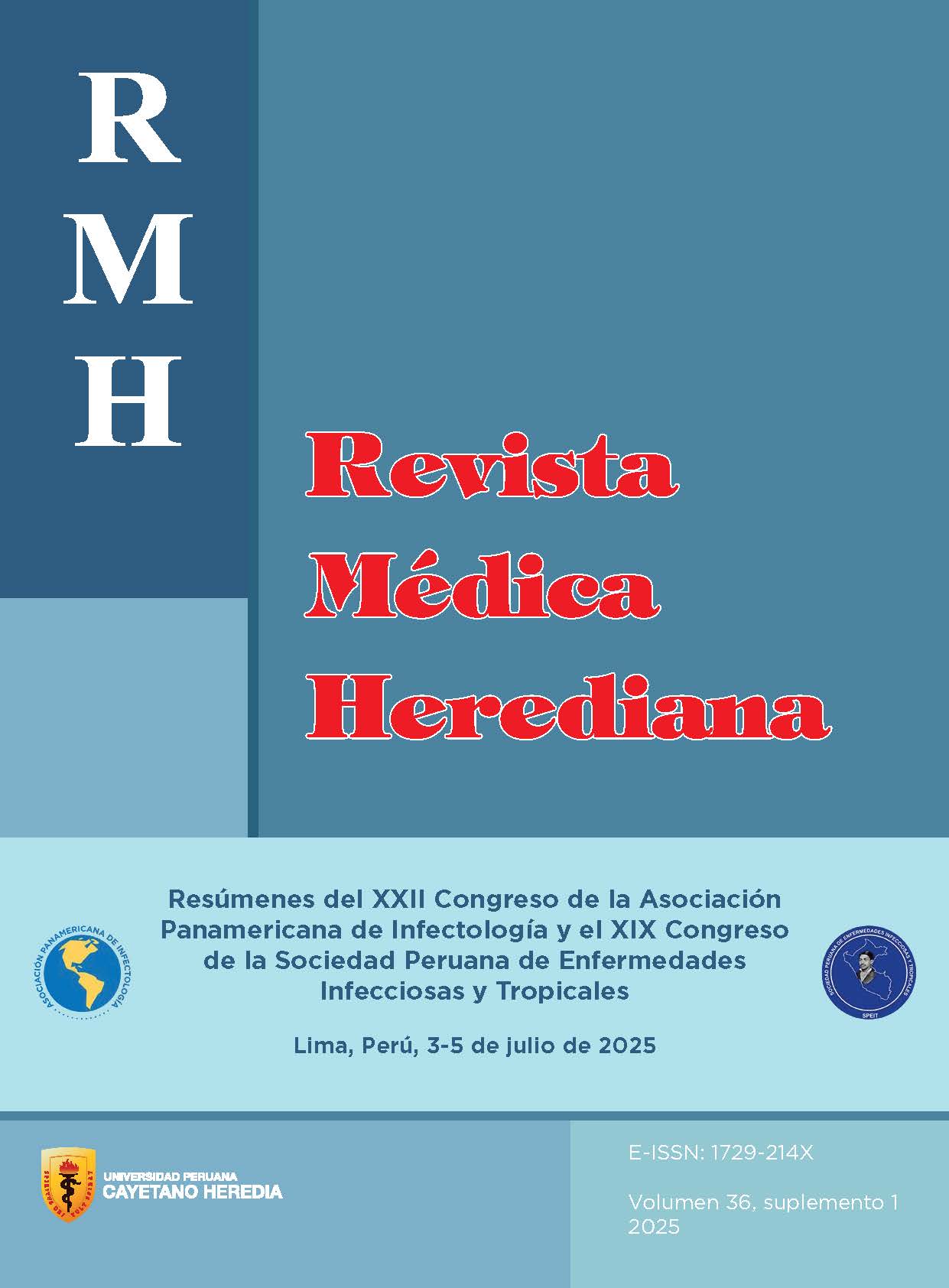 					Ver Vol. 36 Núm. supl.1 (2025): Resúmenes del XXII Congreso de la Asociación Panamericana de Infectología y el XIX Congreso de la Sociedad Peruana de Enfermedades Infecciosas y Tropicales
				